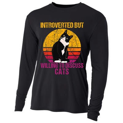 Introverted But Willing To Discuss Cats Cooling Performance Long Sleeve Crew