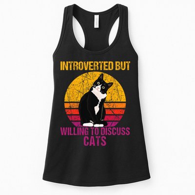 Introverted But Willing To Discuss Cats Womens Tank Top