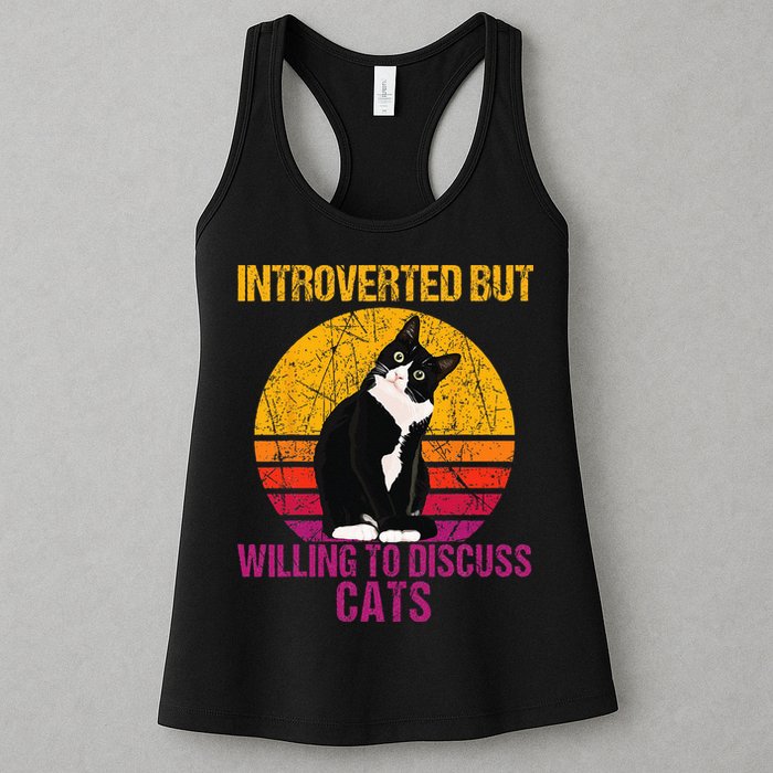 Introverted But Willing To Discuss Cats Womens Tank Top