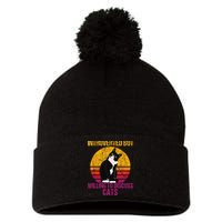 Introverted But Willing To Discuss Cats Pom Pom 12in Knit Beanie