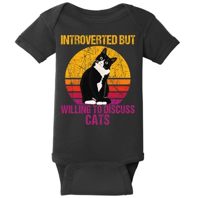 Introverted But Willing To Discuss Cats Baby Bodysuit