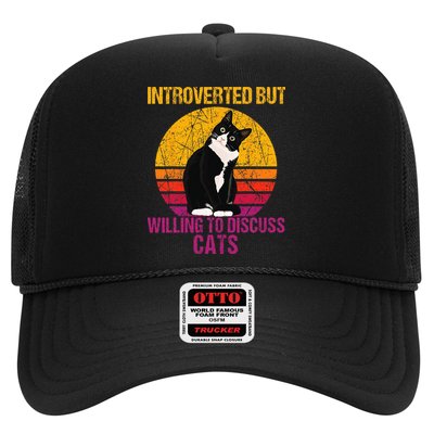 Introverted But Willing To Discuss Cats Trucker Hat