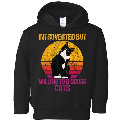 Introverted But Willing To Discuss Cats Toddler Hoodie