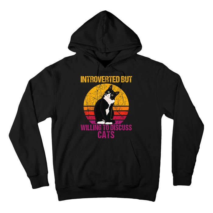 Introverted But Willing To Discuss Cats Tall Hoodie
