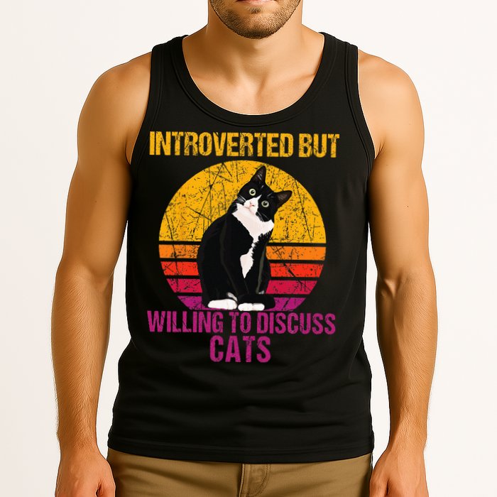 Introverted But Willing To Discuss Cats Tank Top