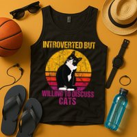 Introverted But Willing To Discuss Cats Tank Top