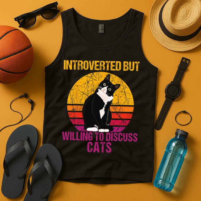 Introverted But Willing To Discuss Cats Tank Top
