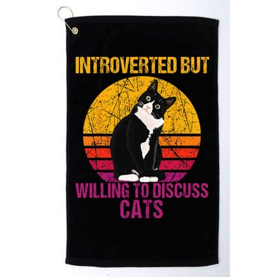 Introverted But Willing To Discuss Cats Golf Towel