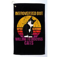 Introverted But Willing To Discuss Cats Golf Towel