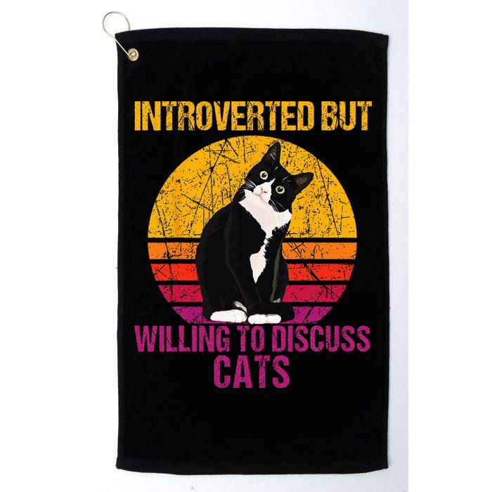 Introverted But Willing To Discuss Cats Golf Towel