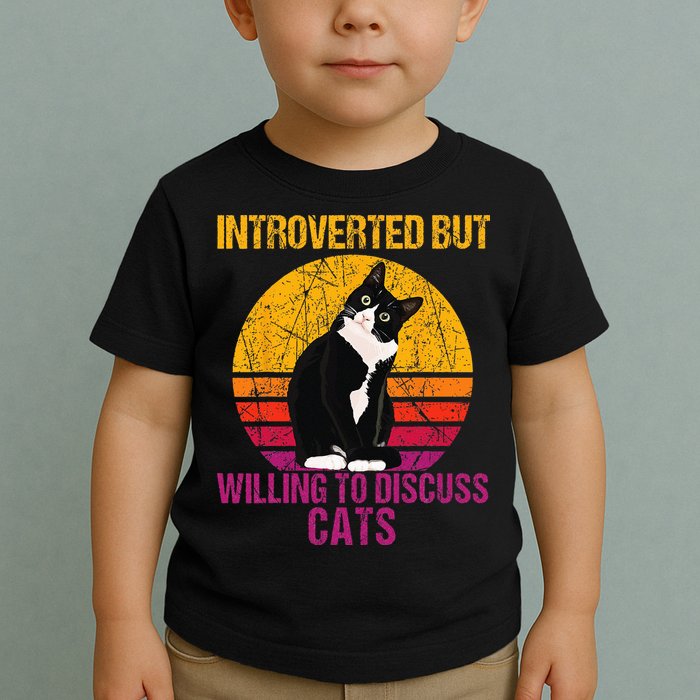 Introverted But Willing To Discuss Cats Toddler T-Shirt