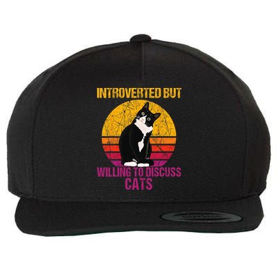 Introverted But Willing To Discuss Cats Wool Snapback Cap