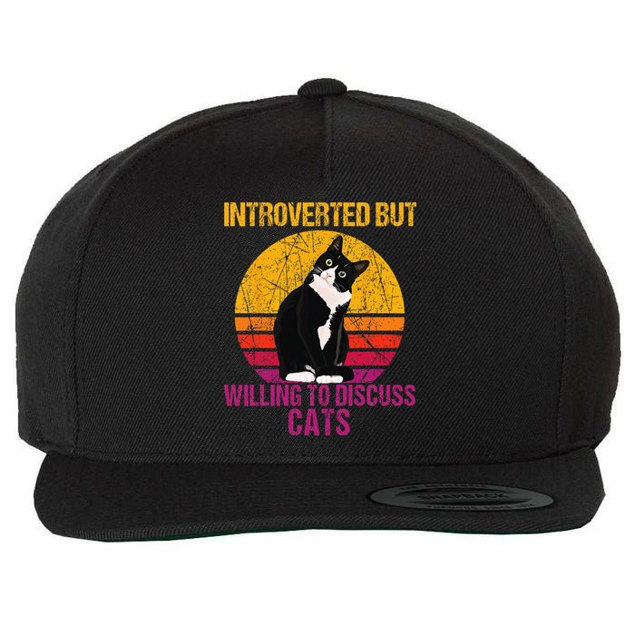 Introverted But Willing To Discuss Cats Wool Snapback Cap