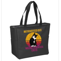 Introverted But Willing To Discuss Cats Zip Tote Bag