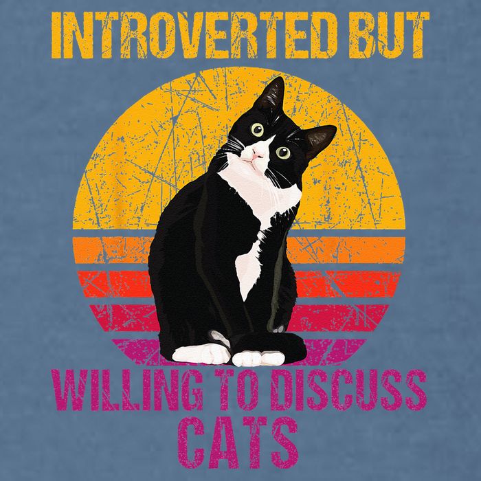 Introverted But Willing To Discuss Cats Garment-Dyed Sweatshirt