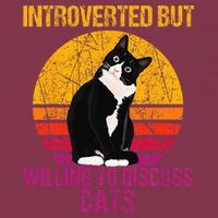 Introverted But Willing To Discuss Cats 16oz Travel Tumbler