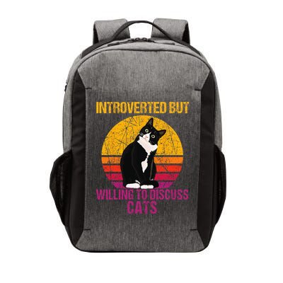 Introverted But Willing To Discuss Cats Vector Backpack