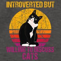 Introverted But Willing To Discuss Cats Vector Backpack