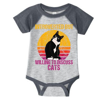 Introverted But Willing To Discuss Cats Infant Baby Jersey Bodysuit