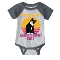 Introverted But Willing To Discuss Cats Infant Baby Jersey Bodysuit