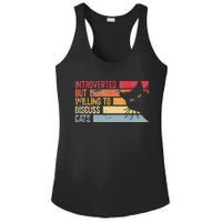 Introverted But Willing To Discuss Cats. Funny Cats Lover Ladies PosiCharge Competitor Racerback Tank