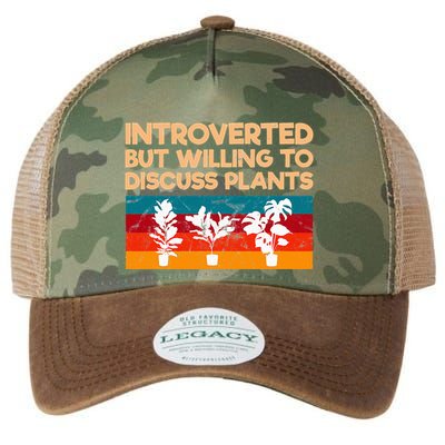 Introverted But Willing To Discuss Plants For Introverts Legacy Tie Dye Trucker Hat