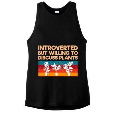 Introverted But Willing To Discuss Plants For Introverts Ladies PosiCharge Tri-Blend Wicking Tank