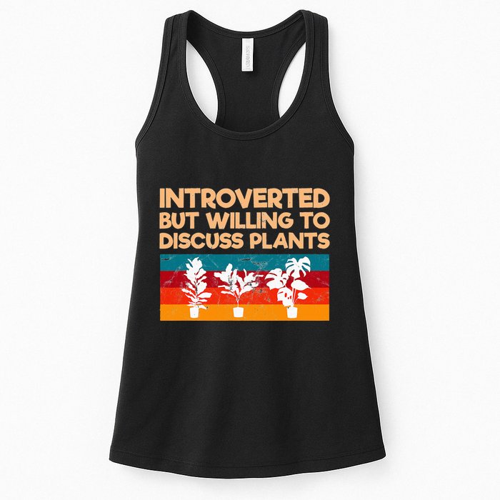 Introverted But Willing To Discuss Plants For Introverts Womens Tank Top