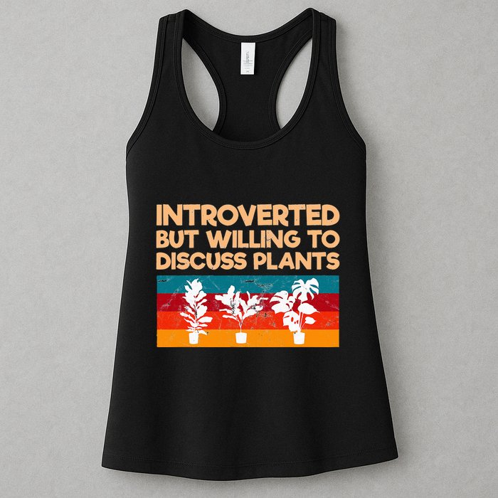 Introverted But Willing To Discuss Plants For Introverts Womens Tank Top