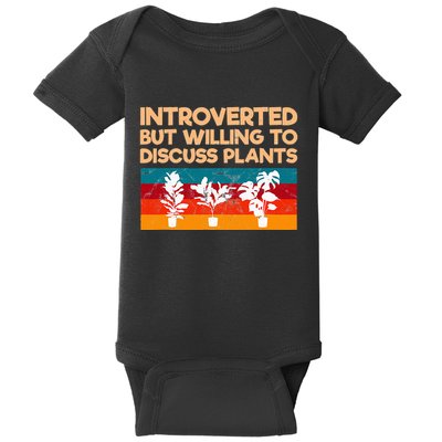 Introverted But Willing To Discuss Plants For Introverts Baby Bodysuit