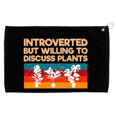 Introverted But Willing To Discuss Plants For Introverts Grommeted Golf Towel