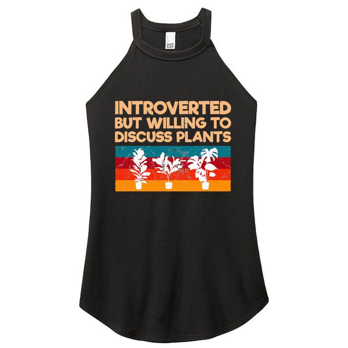 Introverted But Willing To Discuss Plants For Introverts Women's Perfect Tri Rocker Tank