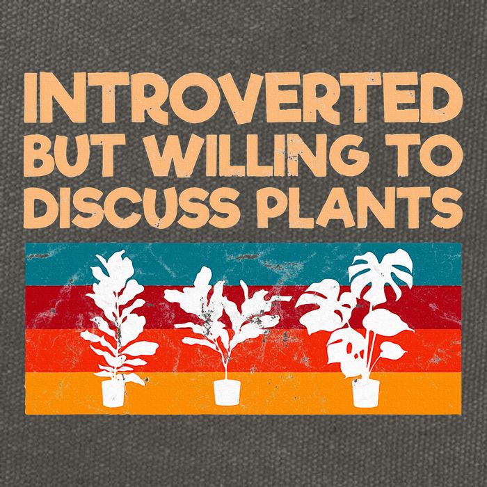Introverted But Willing To Discuss Plants For Introverts Cotton Canvas Backpack