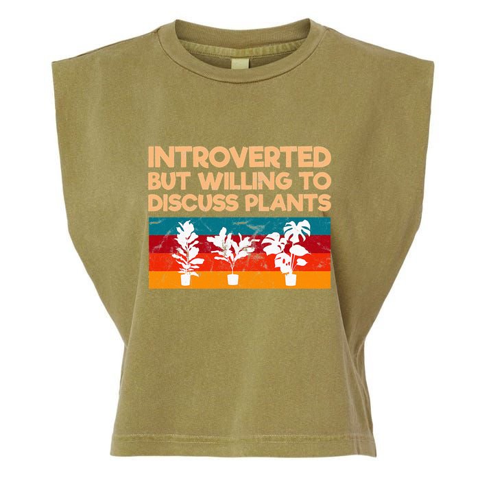 Introverted But Willing To Discuss Plants For Introverts Garment-Dyed Women's Muscle Tee