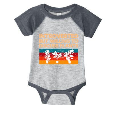 Introverted But Willing To Discuss Plants For Introverts Infant Baby Jersey Bodysuit