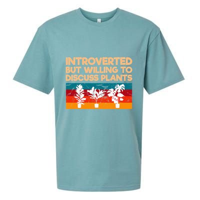 Introverted But Willing To Discuss Plants For Introverts Sueded Cloud Jersey T-Shirt