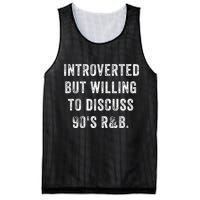 Introverted But Willing To Discuss 90s R&B Funny Anti Social Mesh Reversible Basketball Jersey Tank