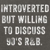 Introverted But Willing To Discuss 90s R&B Funny Anti Social Cotton Canvas Backpack