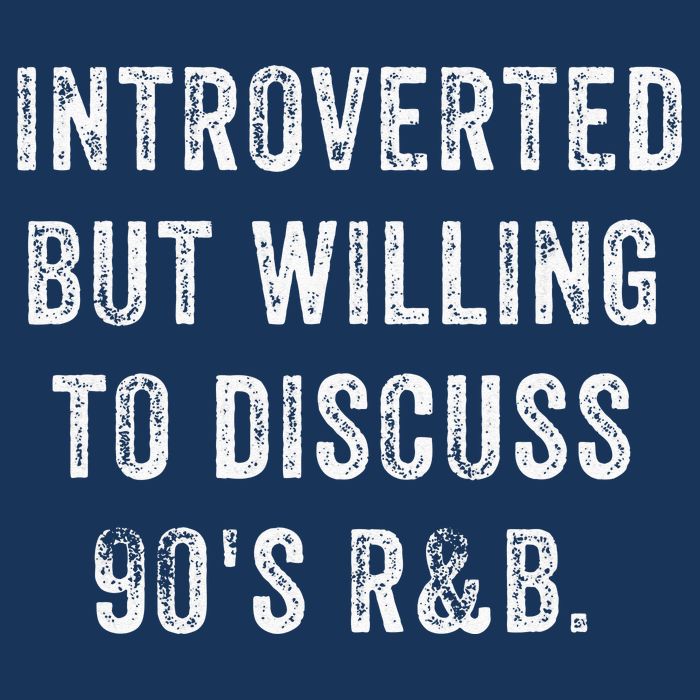 Introverted But Willing To Discuss 90s R&B Funny Anti Social Infant Baby Jersey Bodysuit