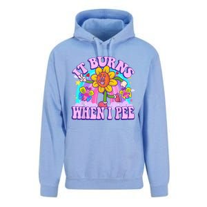 It Burns When I Pee Funny Sarcastic Ironic Inappropriate Unisex Surf Hoodie