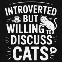 Introverted But Willing To Discuss Cats Funny Quote Ladies PosiCharge Tri-Blend Wicking Tank