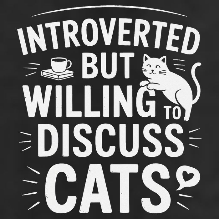 Introverted But Willing To Discuss Cats Funny Quote 25L Jumbo Tote