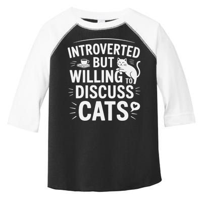 Introverted But Willing To Discuss Cats Funny Quote Toddler Fine Jersey T-Shirt