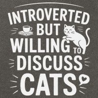 Introverted But Willing To Discuss Cats Funny Quote Cotton Canvas Backpack