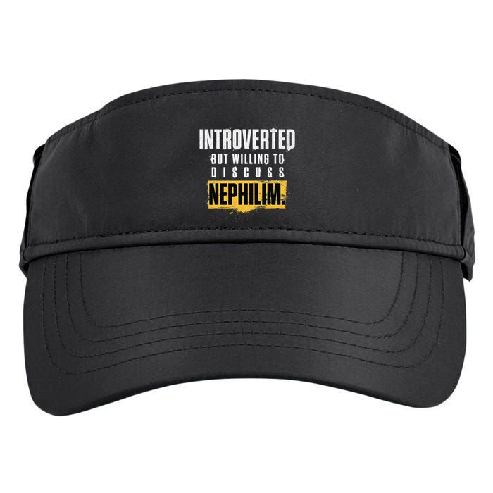 Introverted But Willing To Discuss Nephilim Introvert Quote Gift Adult Drive Performance Visor