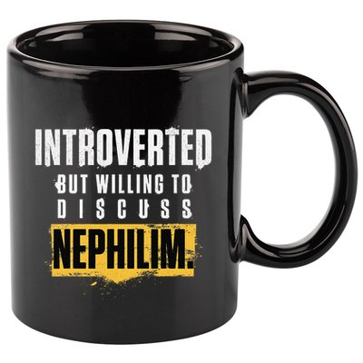 Introverted But Willing To Discuss Nephilim Introvert Quote Gift 11oz C Handle Ceramic Mug