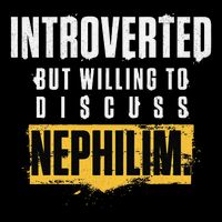 Introverted But Willing To Discuss Nephilim Introvert Quote Gift 16 in Basic Backpack