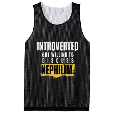 Introverted But Willing To Discuss Nephilim Introvert Quote Gift Mesh Reversible Basketball Jersey Tank