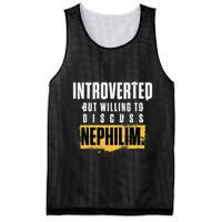 Introverted But Willing To Discuss Nephilim Introvert Quote Gift Mesh Reversible Basketball Jersey Tank