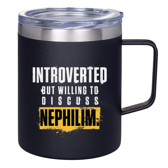 Introverted But Willing To Discuss Nephilim Introvert Quote Gift 12oz Stainless Steel Coffee Mug